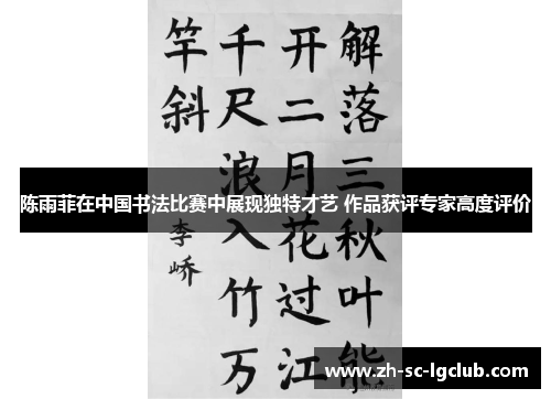 陈雨菲在中国书法比赛中展现独特才艺 作品获评专家高度评价 陈雨菲在中国书法比赛中展现独特才艺 作品获评专家高度评价